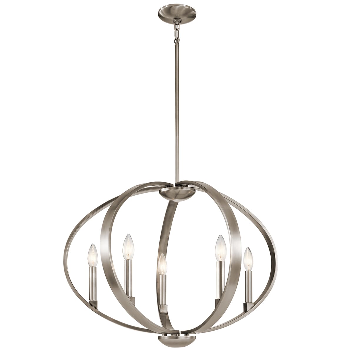 Kichler Elata 5-Light Drum Pendant in Classic Pewter