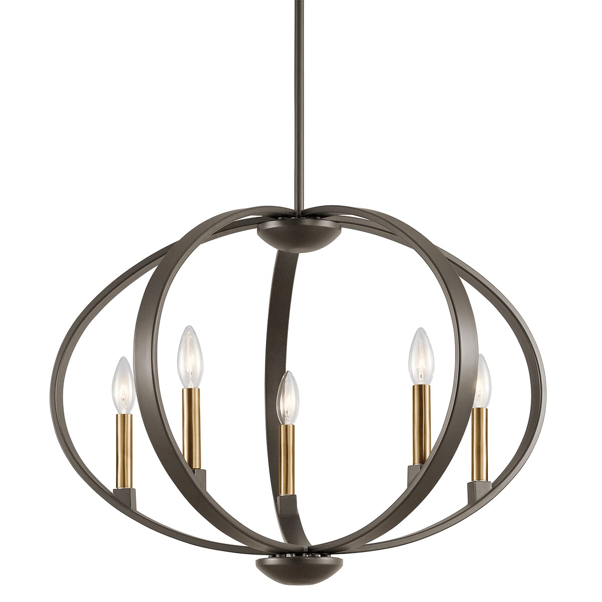 Kichler Elata 5-Light Drum Pendant in Olde Bronze