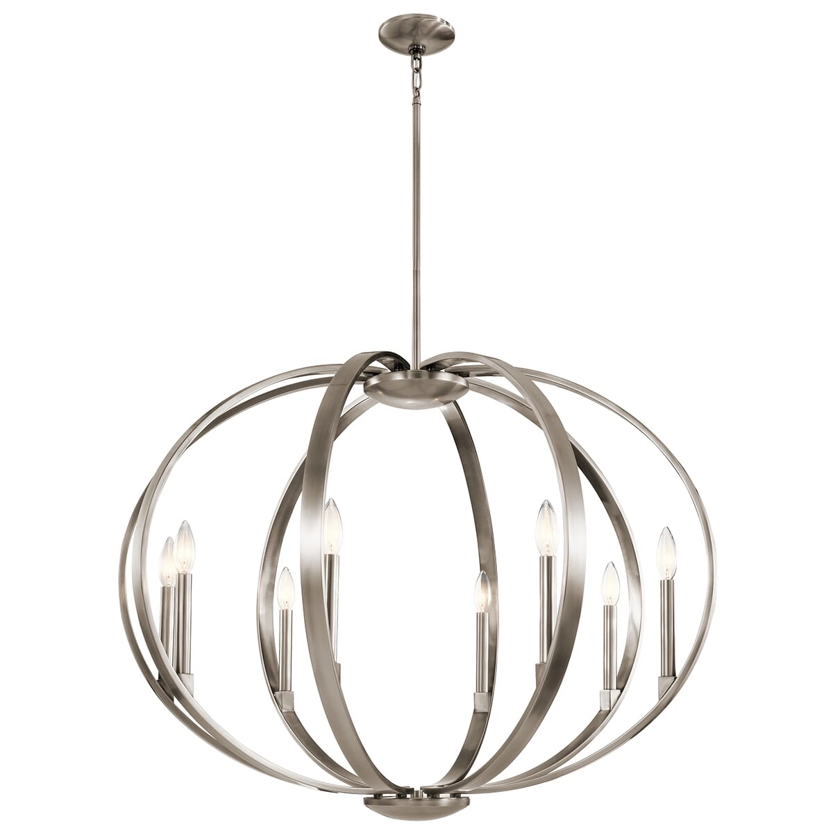 Kichler Elata 8-Light Drum Pendant in Classic Pewter