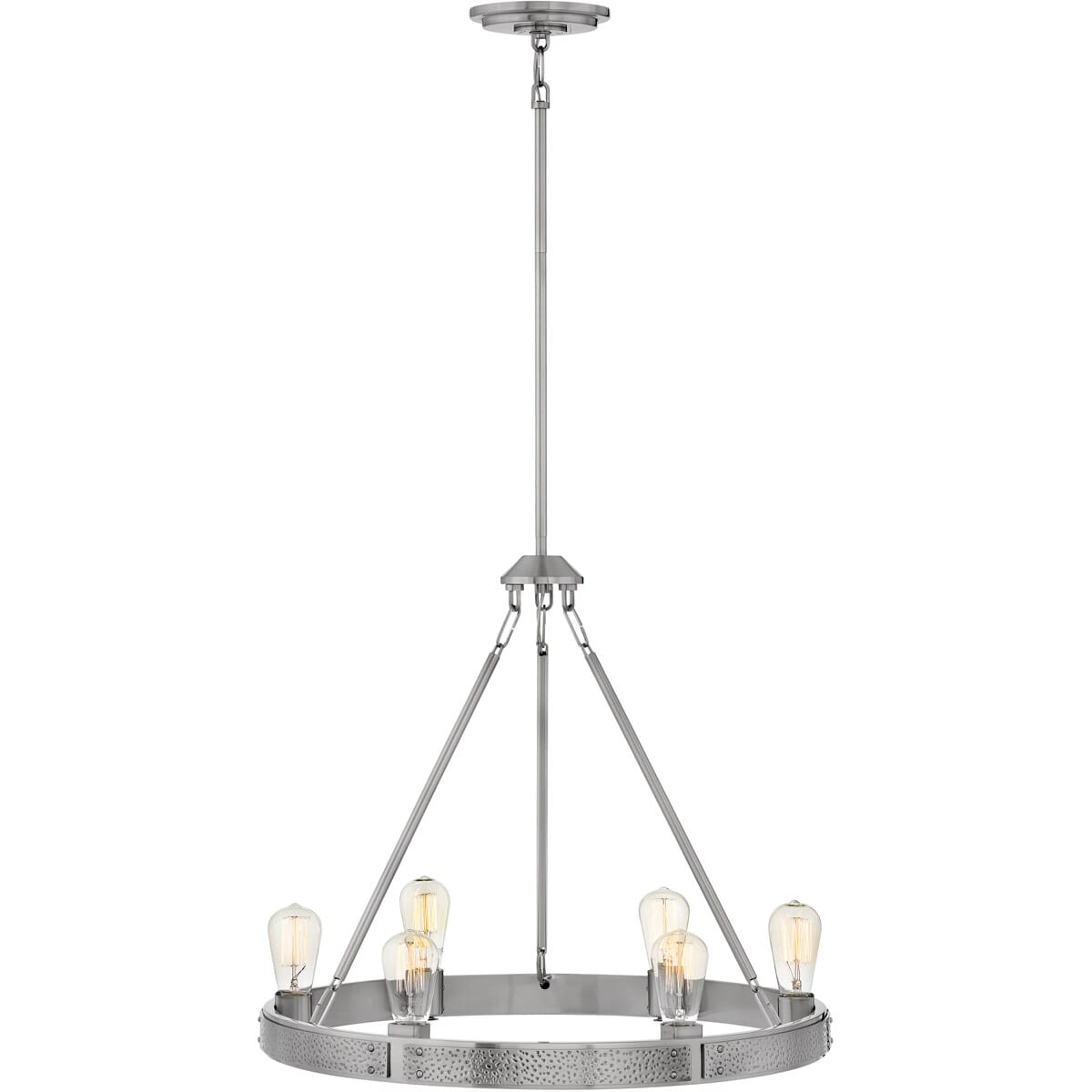 Hinkley Everett 6-Light Single Tier Chandelier in Brushed Nickel