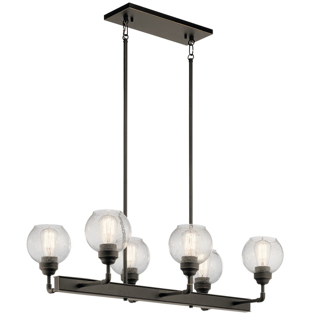 Kichler Niles 32.25" 6-Light Linear Chandelier in Olde Bronze