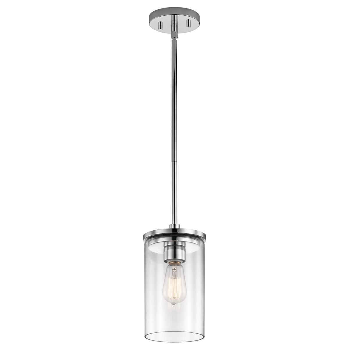 Kichler Crosby Clear Mini Pendant in Chrome