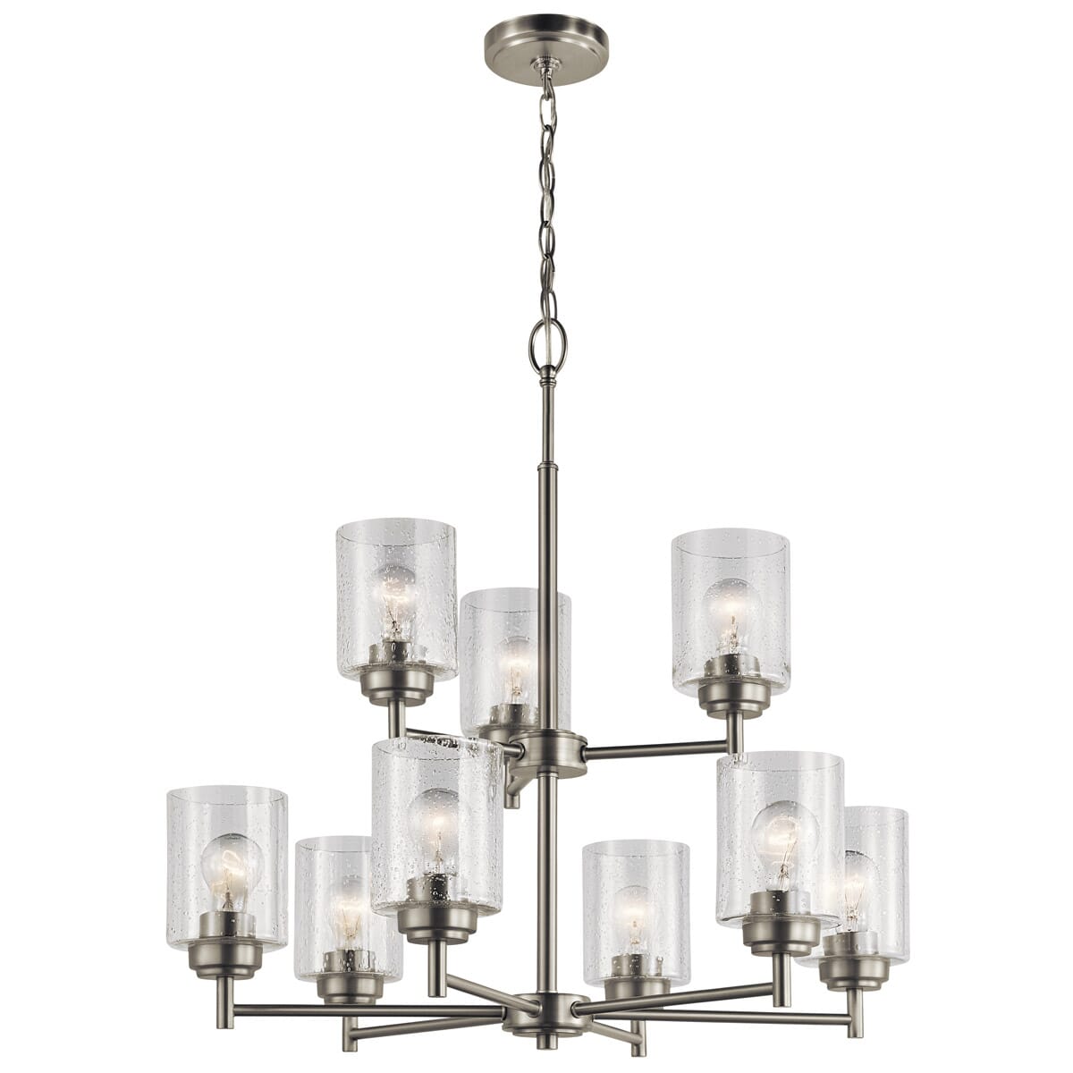 Kichler Winslow Two-Tier Chandelier in Brushed Nickel