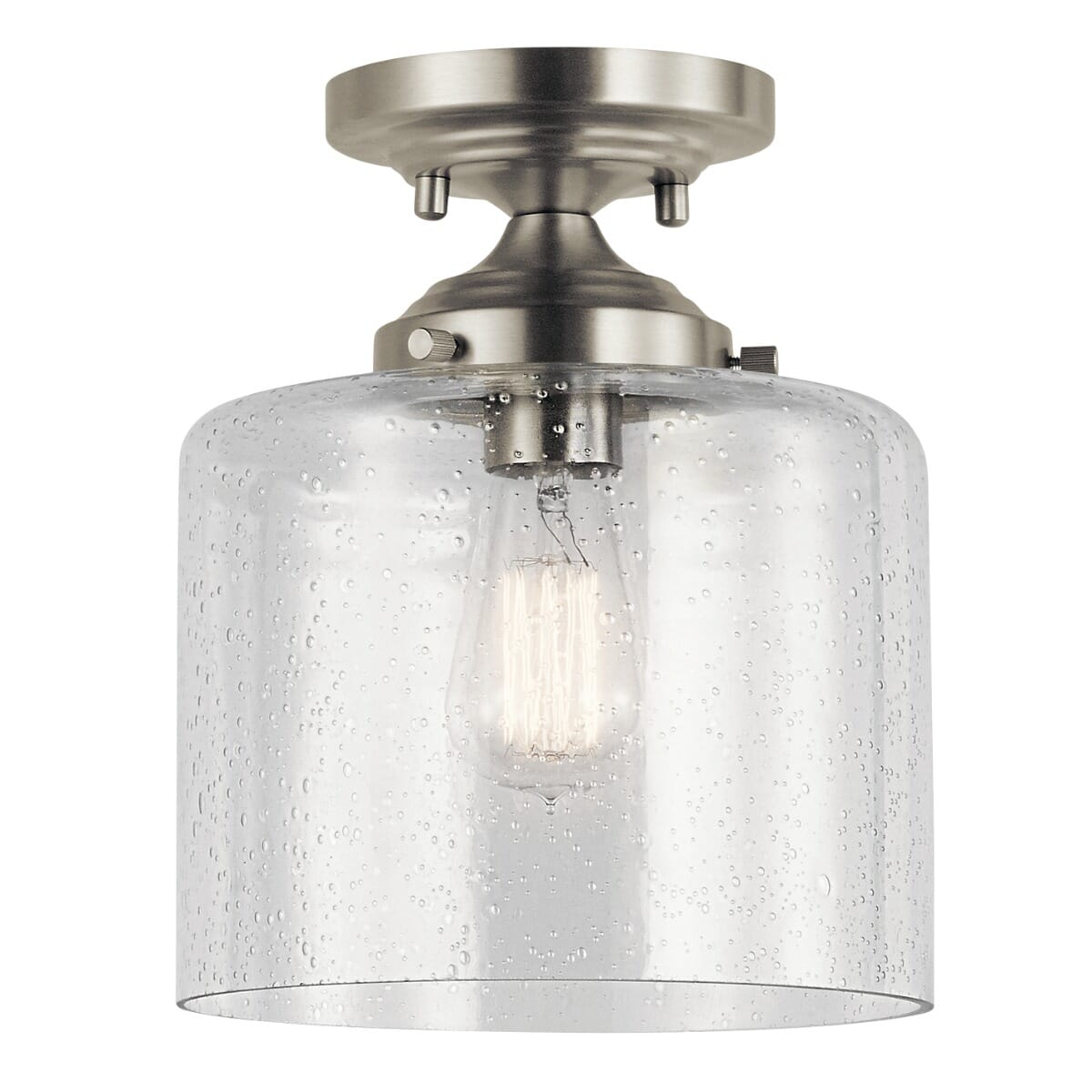 Kichler Winslow Semi Flush 1-Light in Brushed Nickel