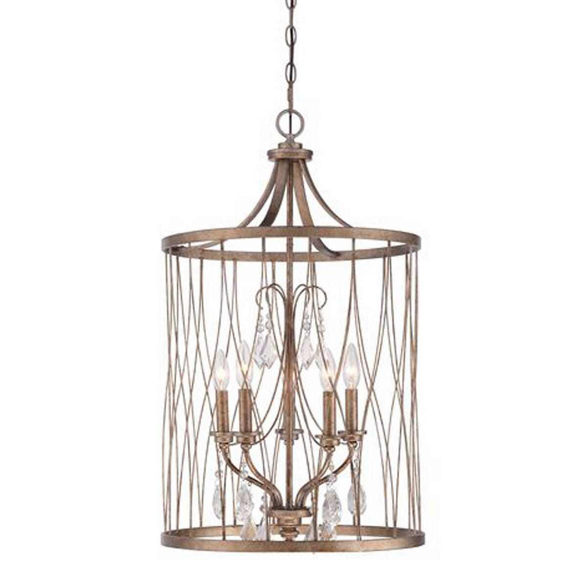 Minka Lavery West Liberty 5-Light Pendant Light in Olympus Gold