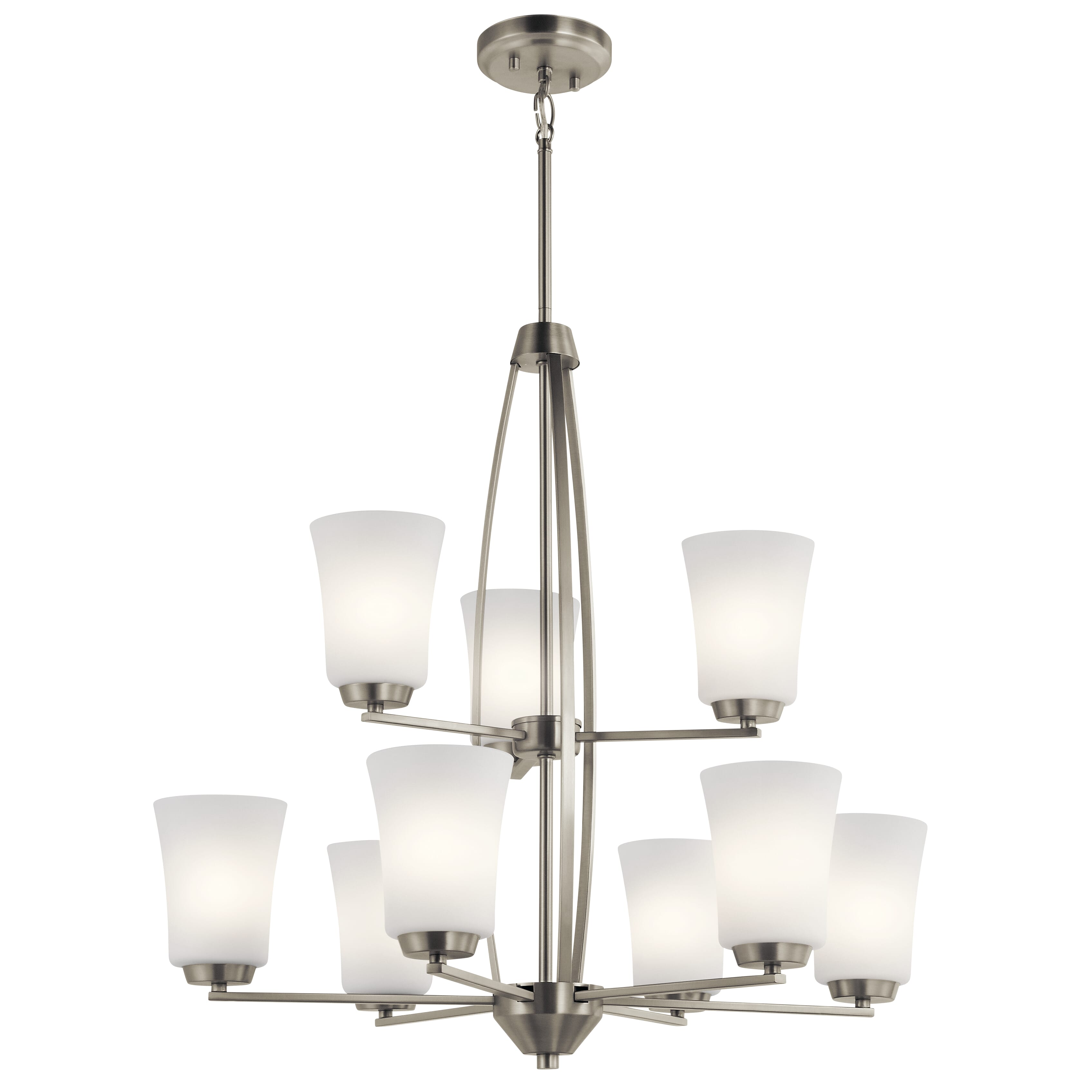 Kichler Tao Chandelier 9-Light in Brushed Nickel