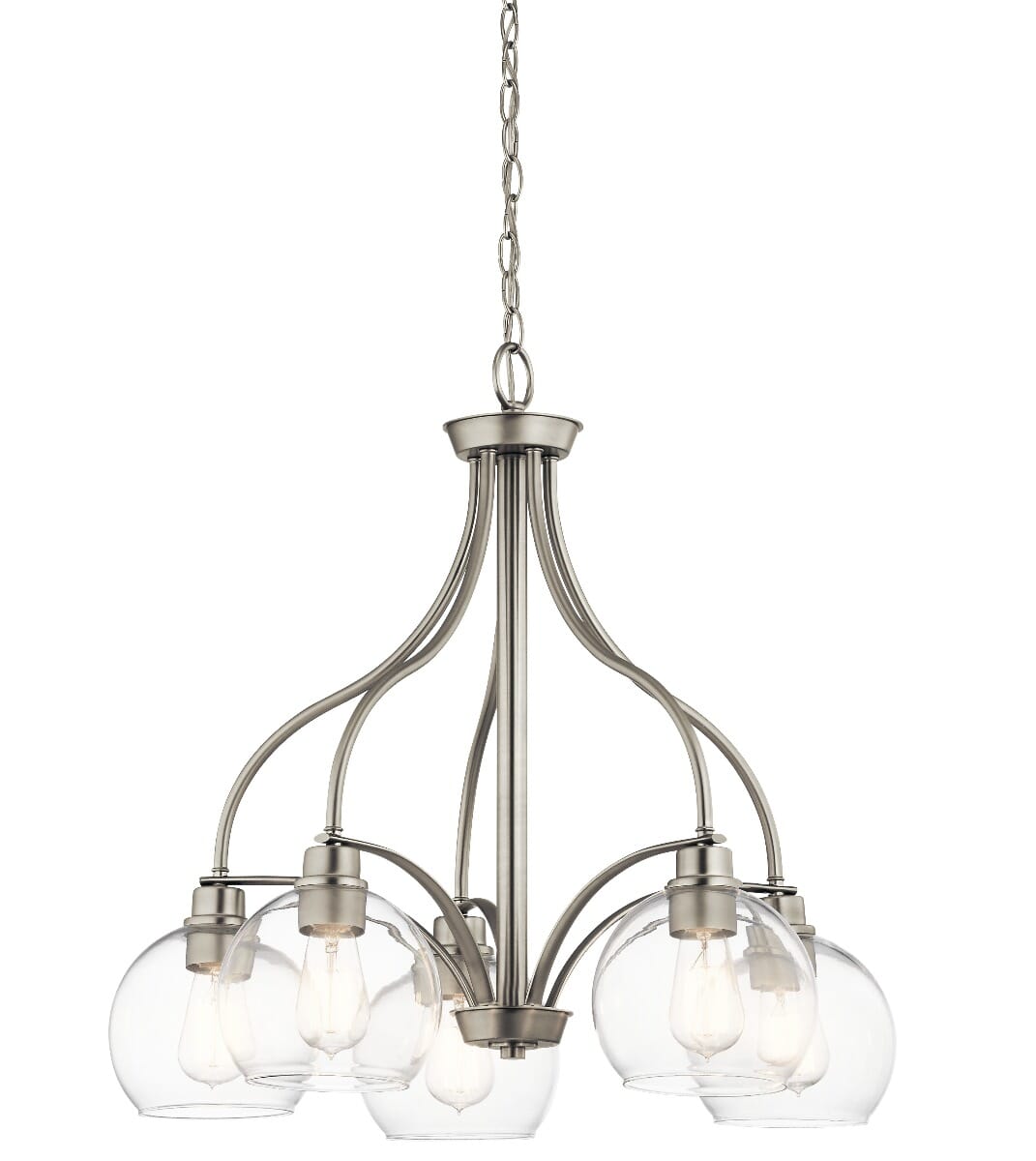 Kichler Harmony 5-Light Fishbowl Chandelier in Brushed Nickel