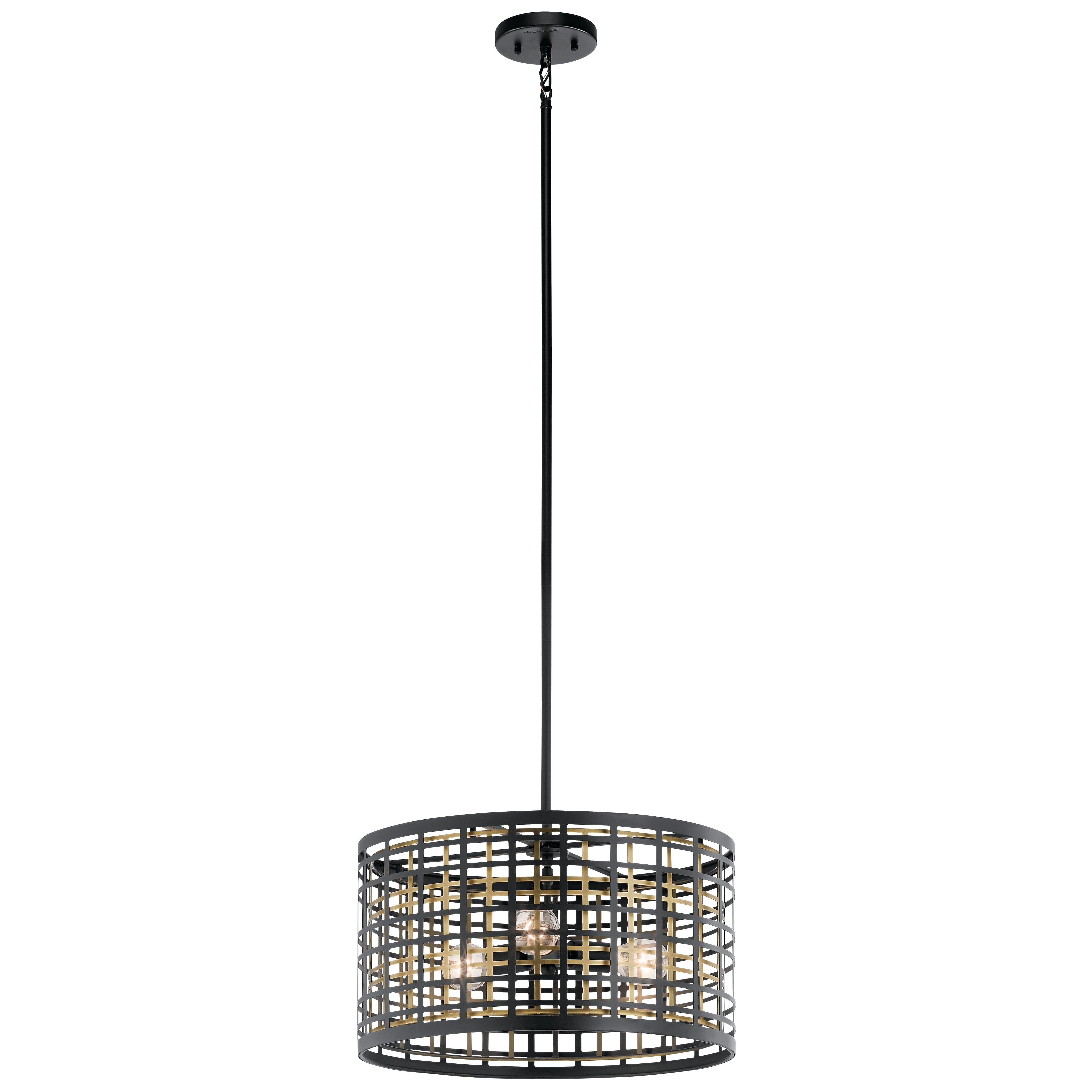 Kichler Aldergate Pendant/Semi Flush 3-Light in Black