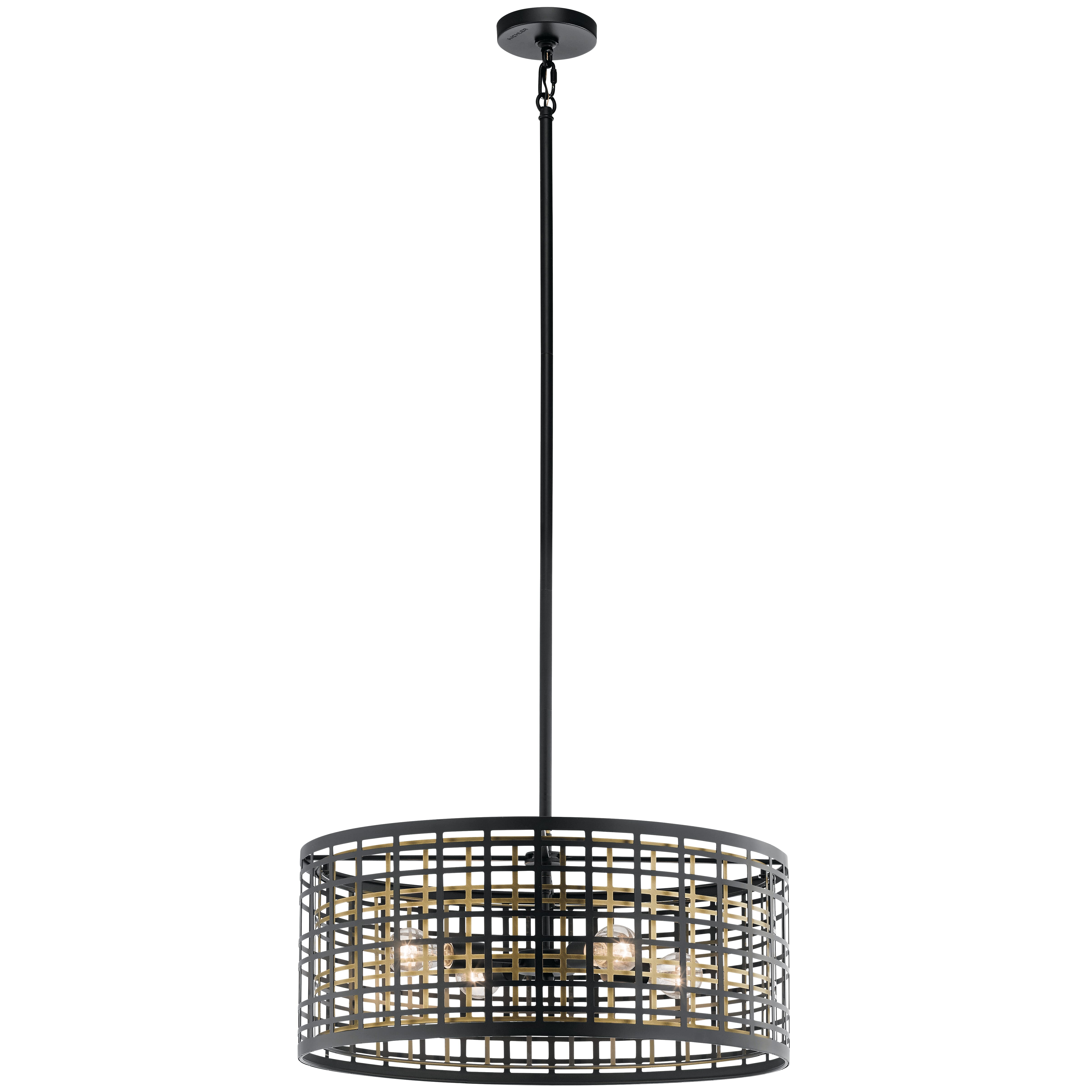 Kichler Aldergate Chandelier/Pendant 4-Light in Black