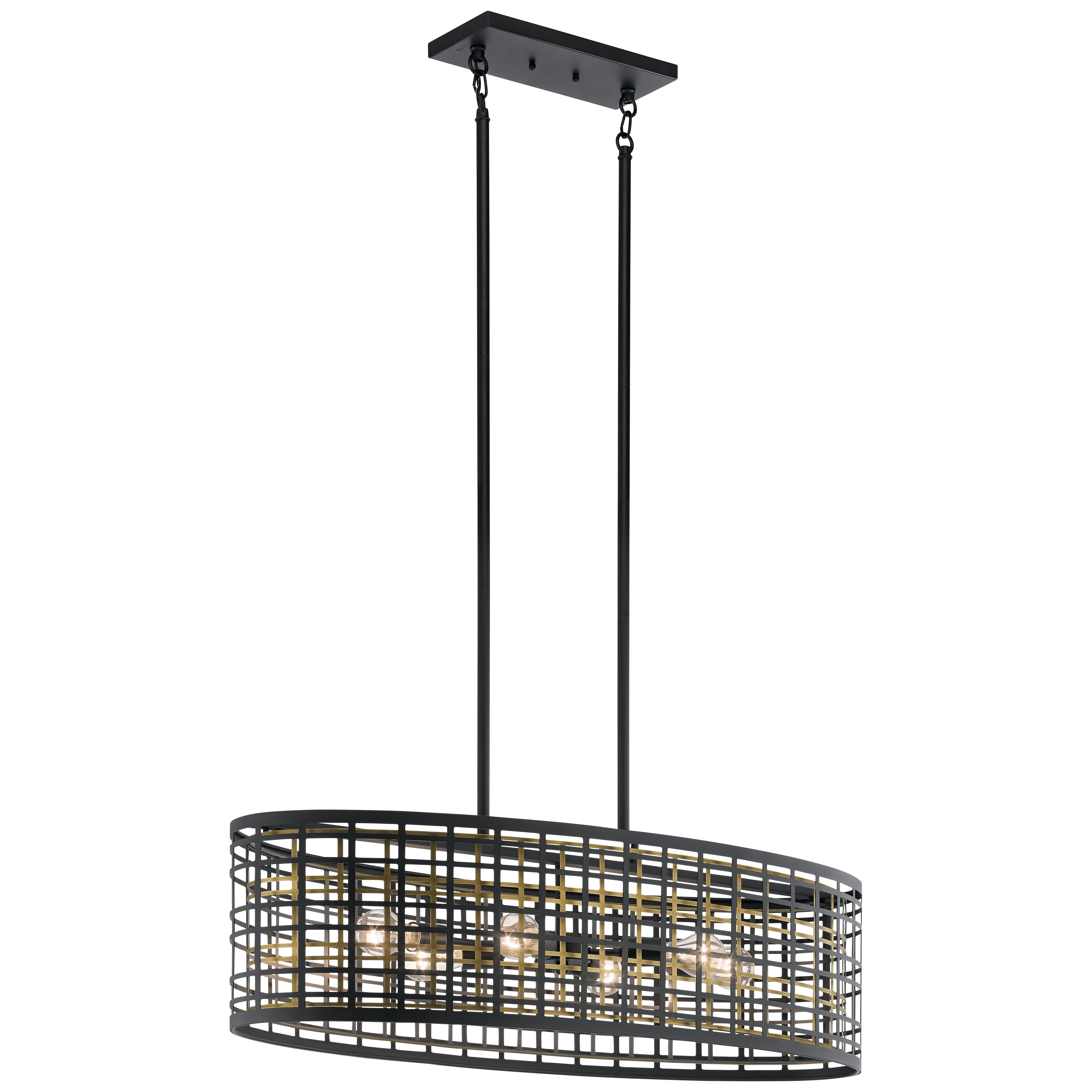 Kichler Aldergate Oval Chandelier/Pendant 6-Light in Black