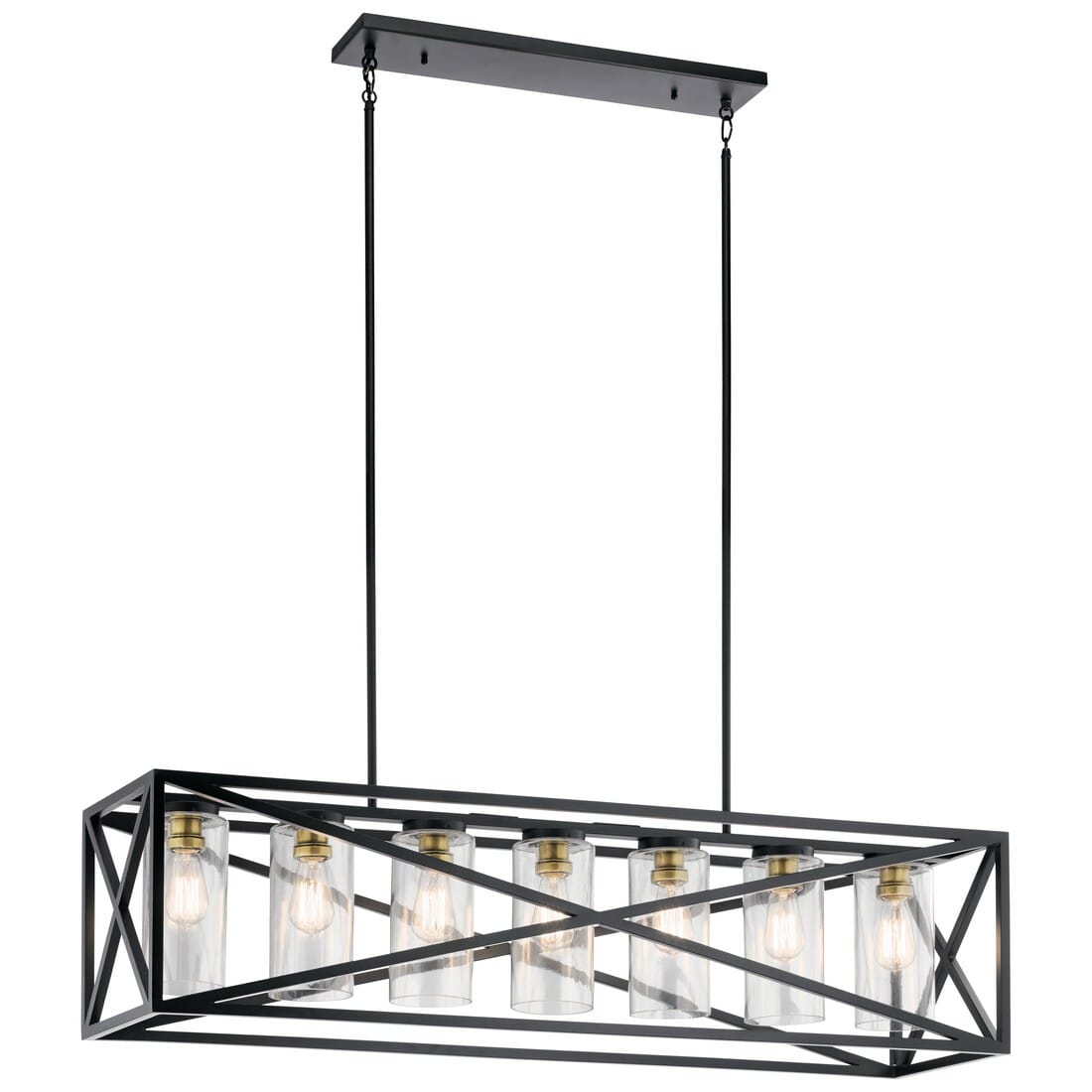 Kichler Moorgate Linear Chandelier 7-Light in Black