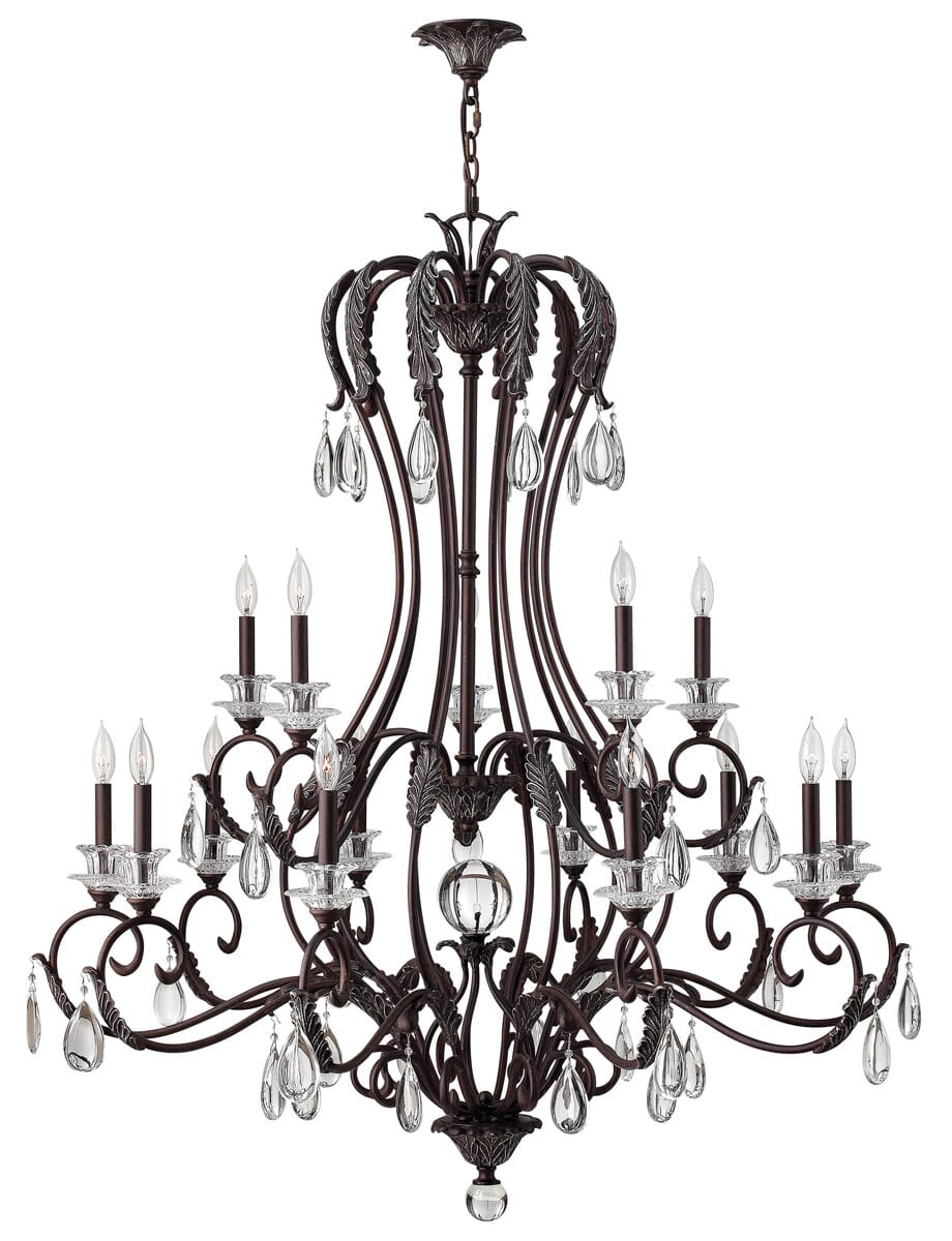 Hinkley Marcellina 15-Light Two Tier Chandelier in Golden Bronze