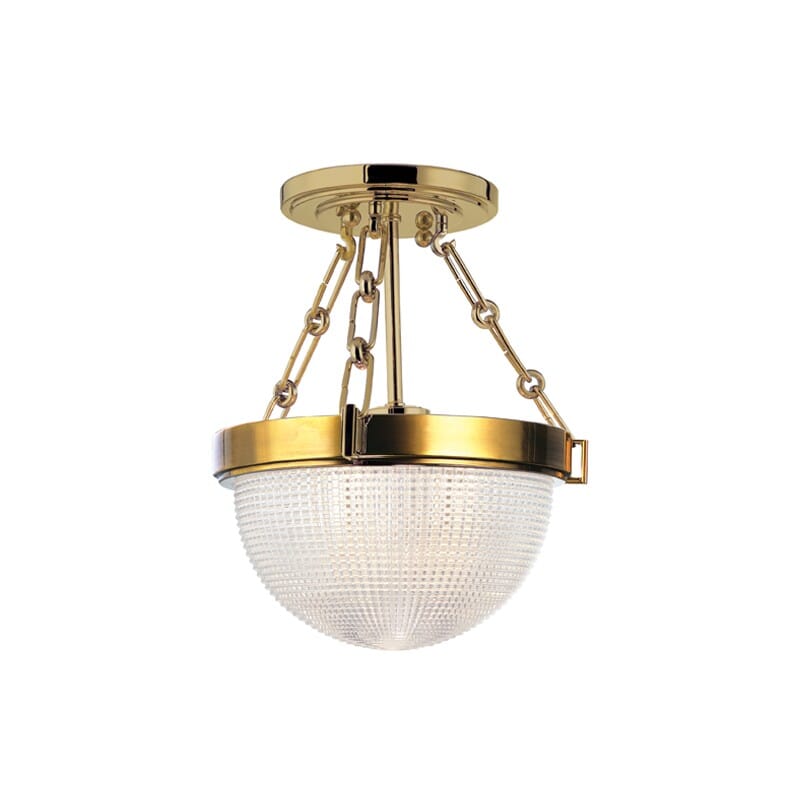 Hudson Valley Winfield Ceiling Light in Aged Brass