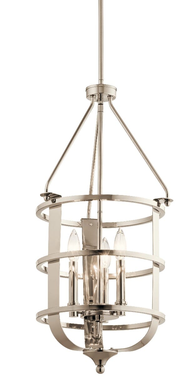 Kichler Chatham 3-Light Pendant in Polished Nickel