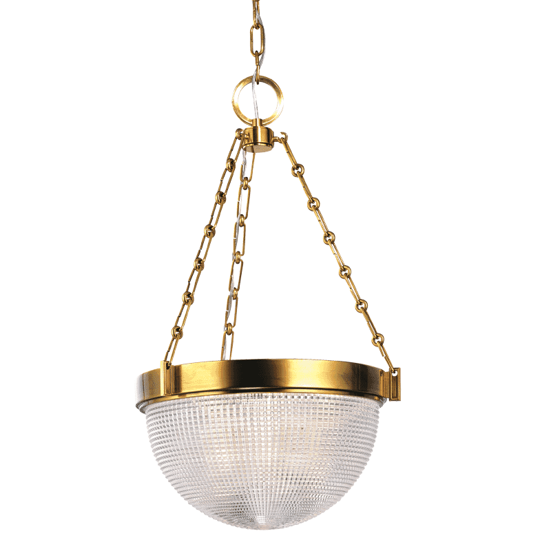 Hudson Valley Winfield 2-Light 22" Pendant Light in Aged Brass