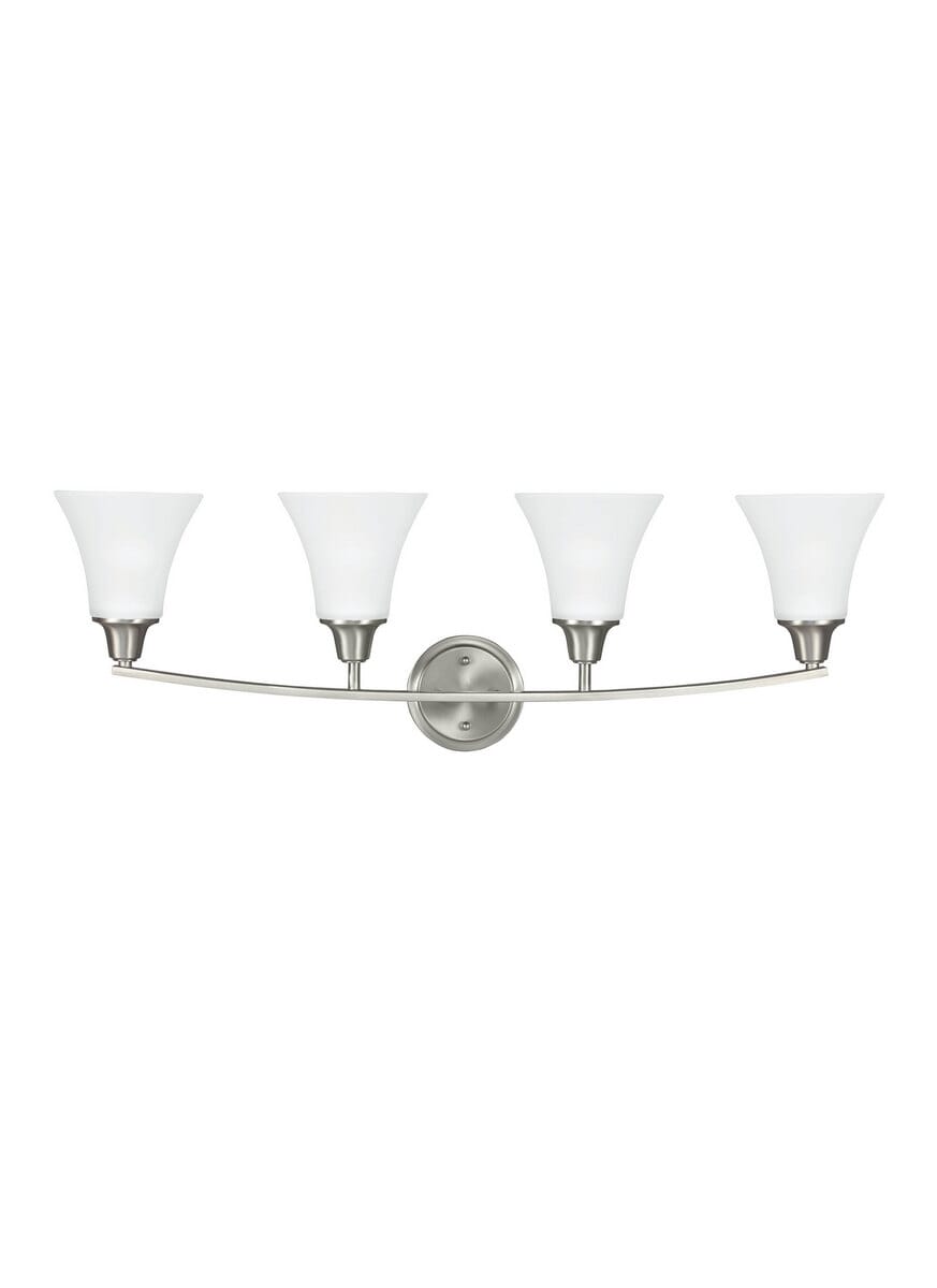 Sea Gull Metcalf 4-Light 35" Bathroom Vanity Light in Brushed Nickel