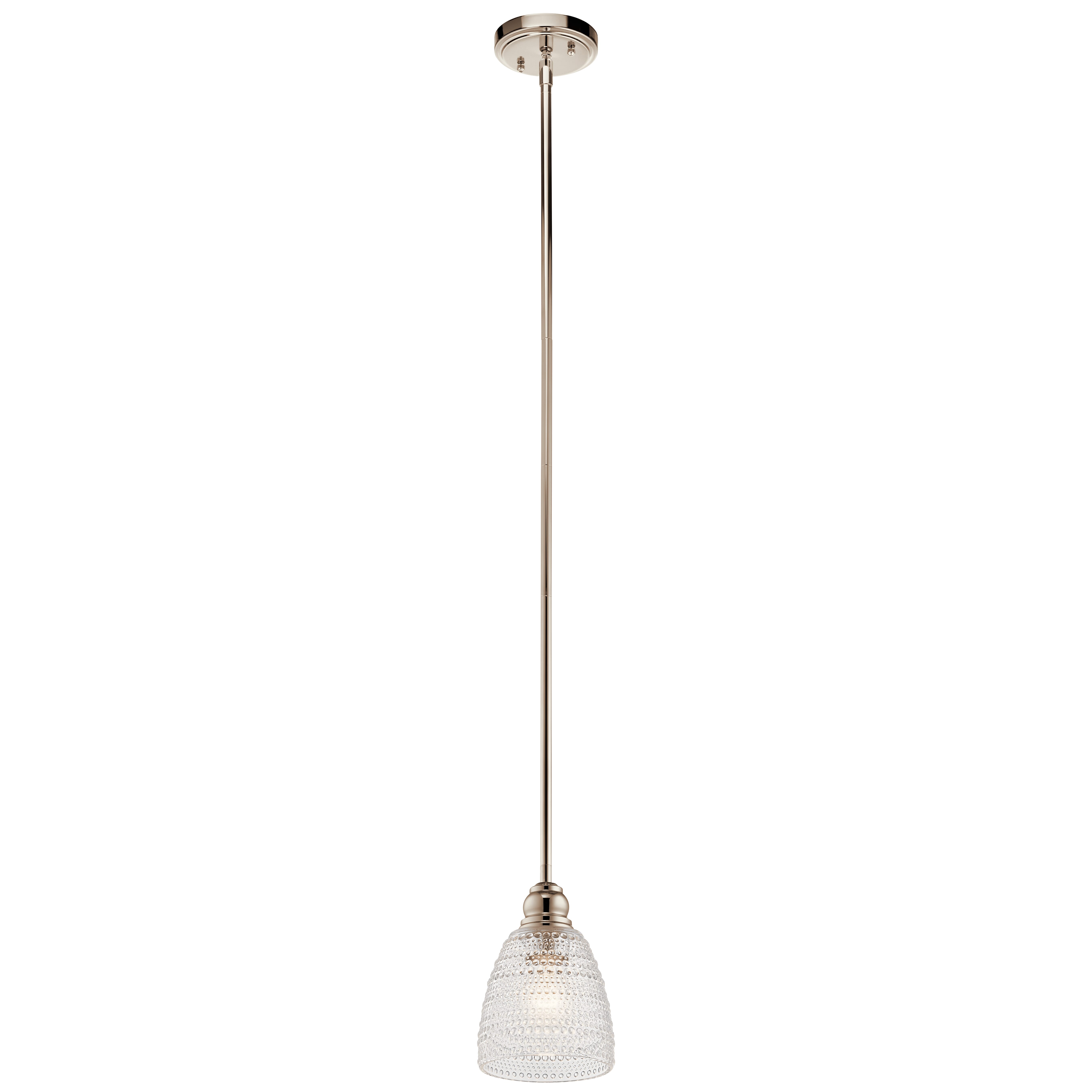 Kichler Karmarie 1-Light Mini Pendant in Polished Nickel