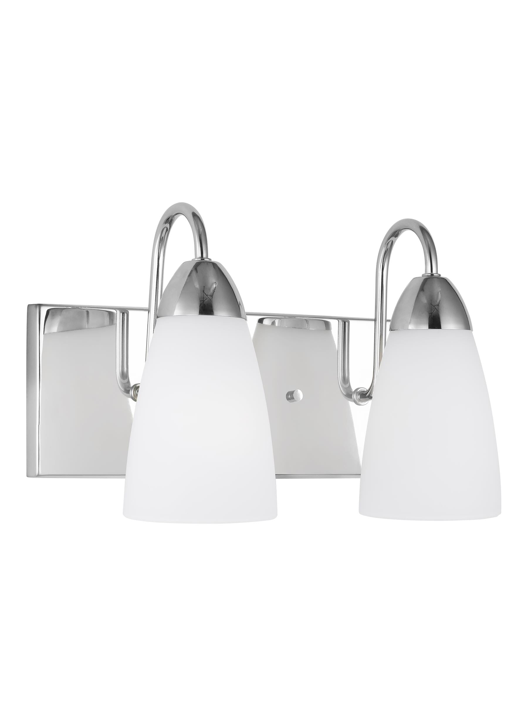 Sea Gull Seville 2-Light Bathroom Vanity Light in Chrome