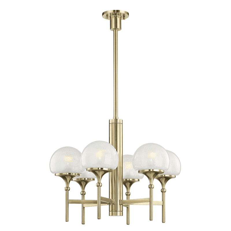 Hudson Valley Salem 6-Light Chandelier in Aged Brass