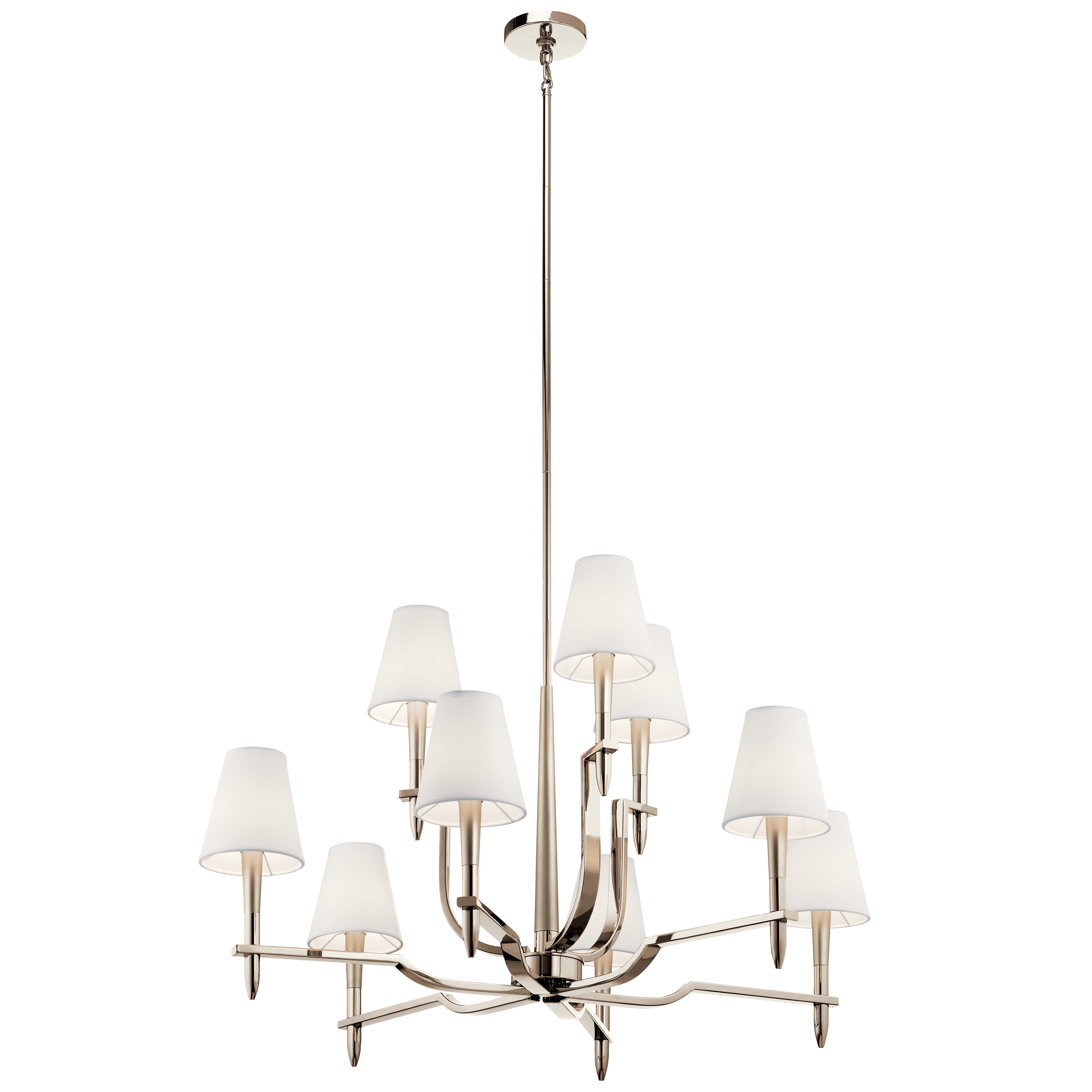 Kichler Kinsey 9-Light Chandelier in Polished Nickel