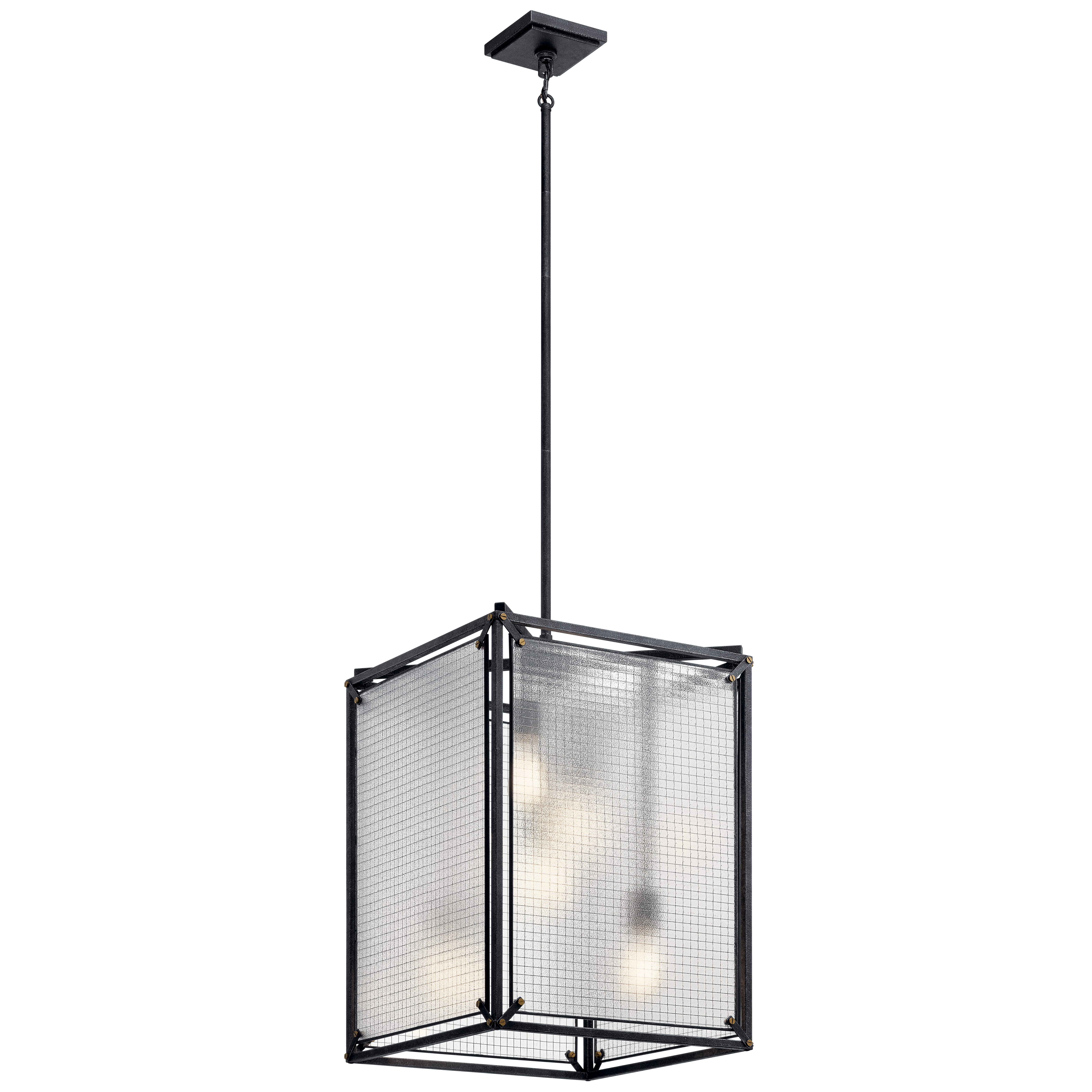 Kichler Steel 5-Light Foyer Pendant in Distressed Black