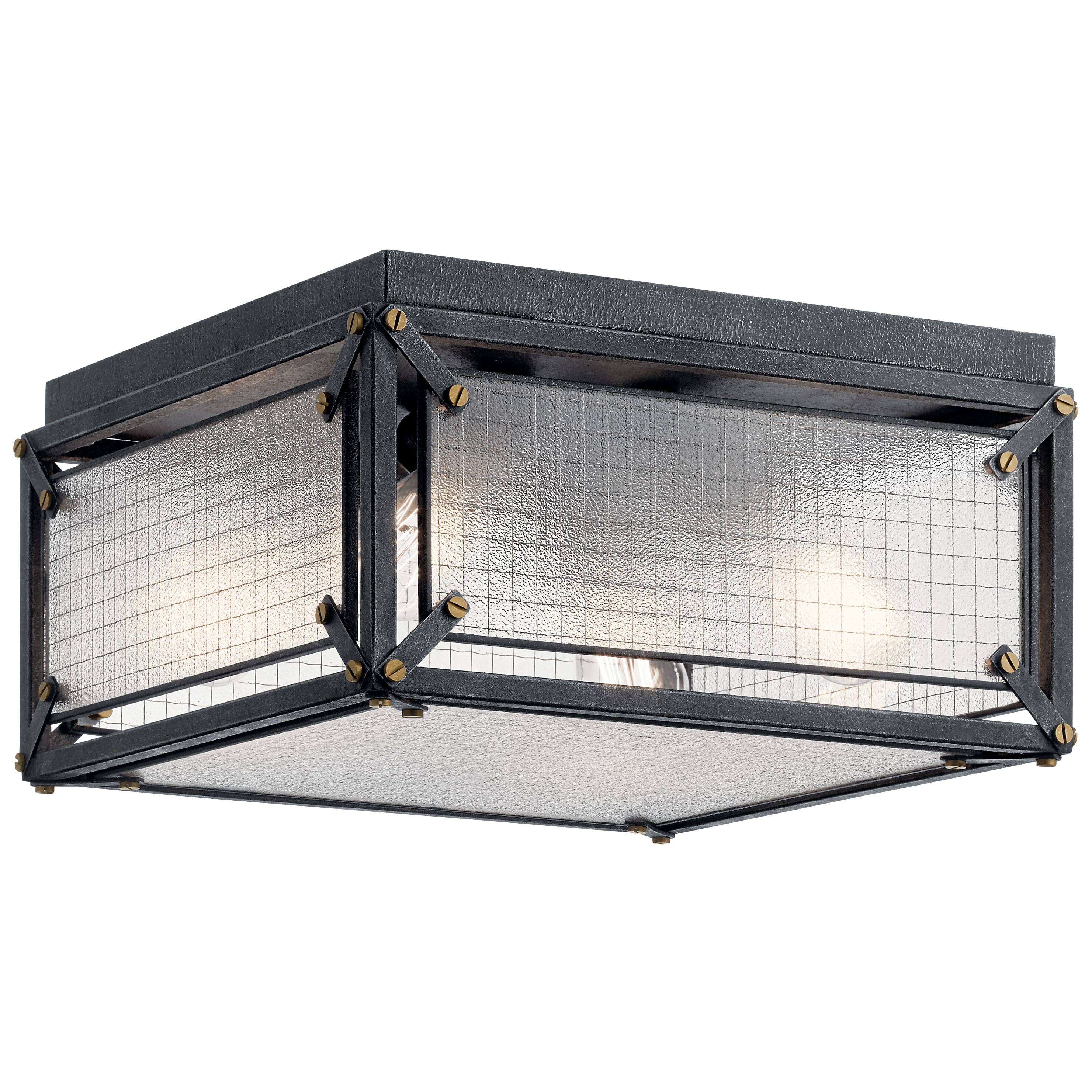 Kichler Steel 4-Light Ceiling Light in Distressed Black