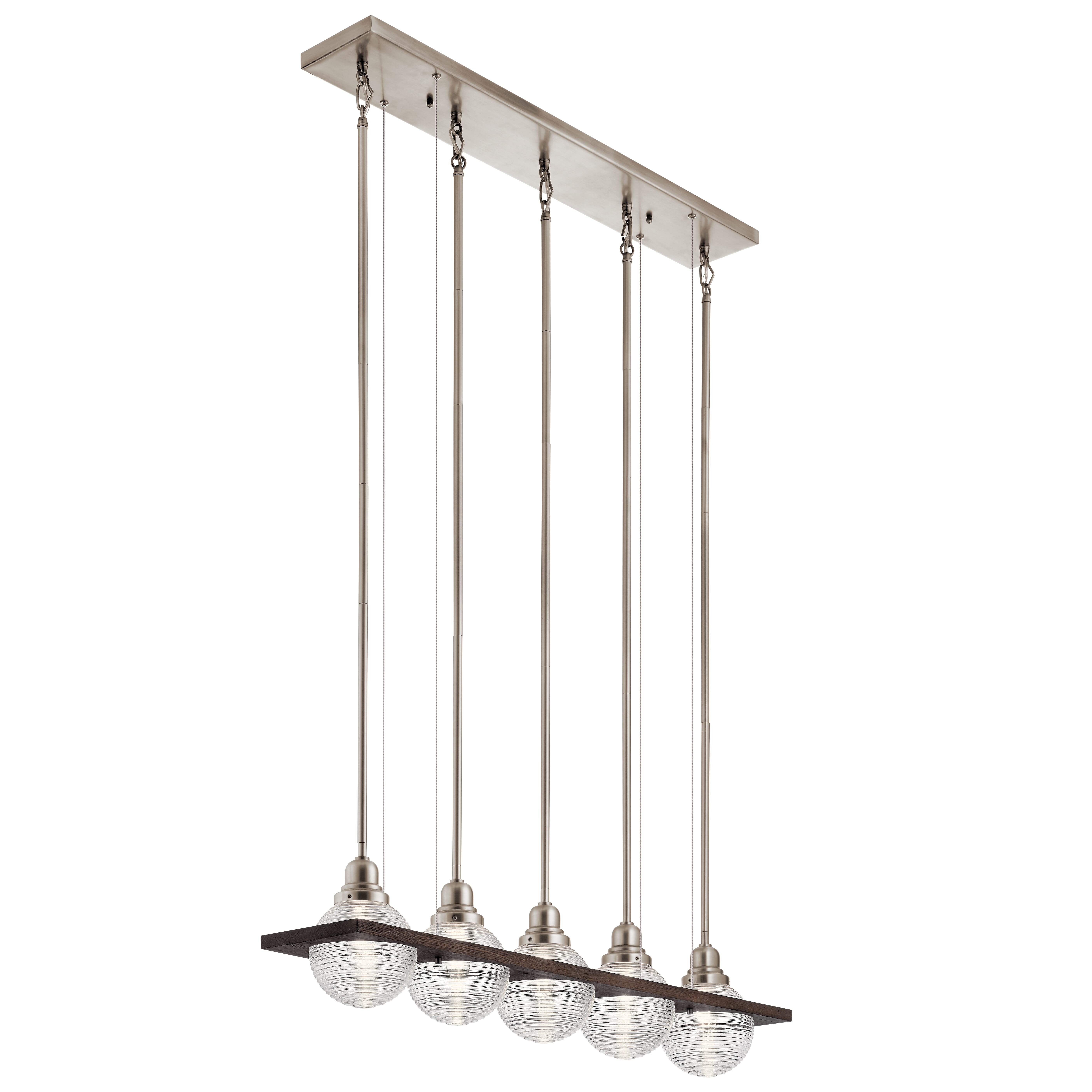 Kichler Potomi 5-Light 36" Linear Chandelier in Classic Pewter