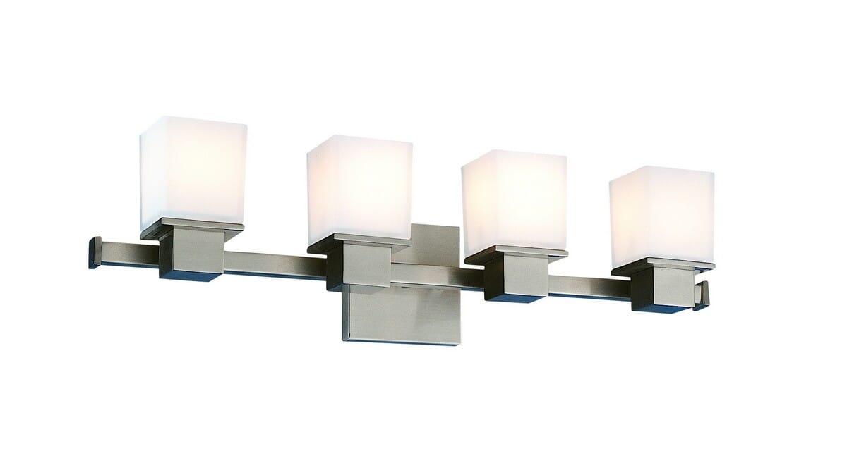 Hudson Valley Milford 4-Light 24" Bathroom Vanity Light in Satin Nickel