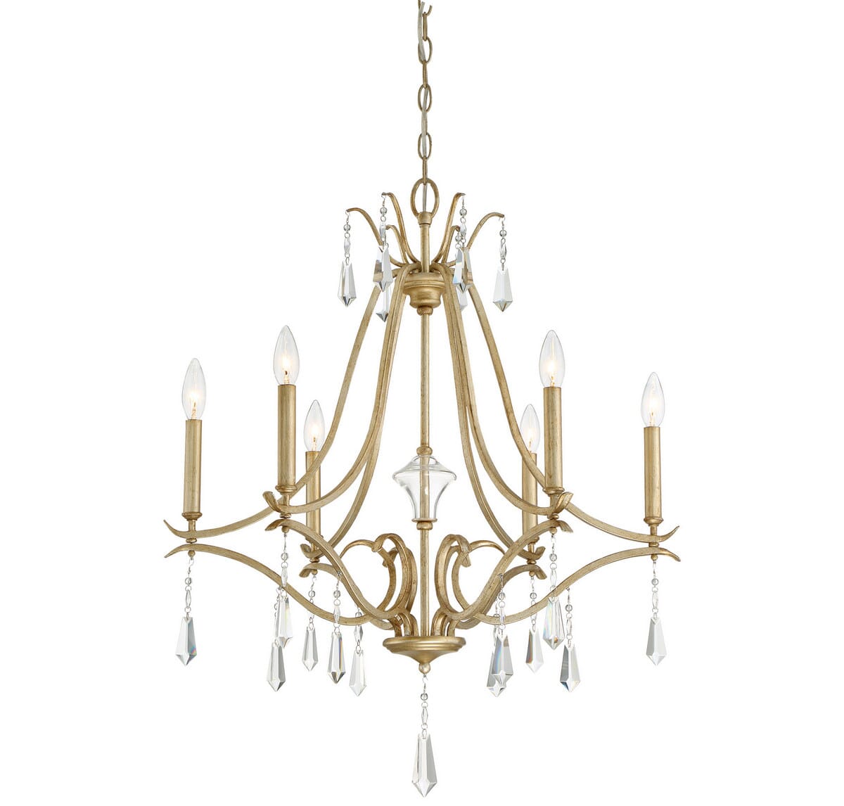 Minka Lavery Laurel Estate 6-Light Chandelier in Brio Gold