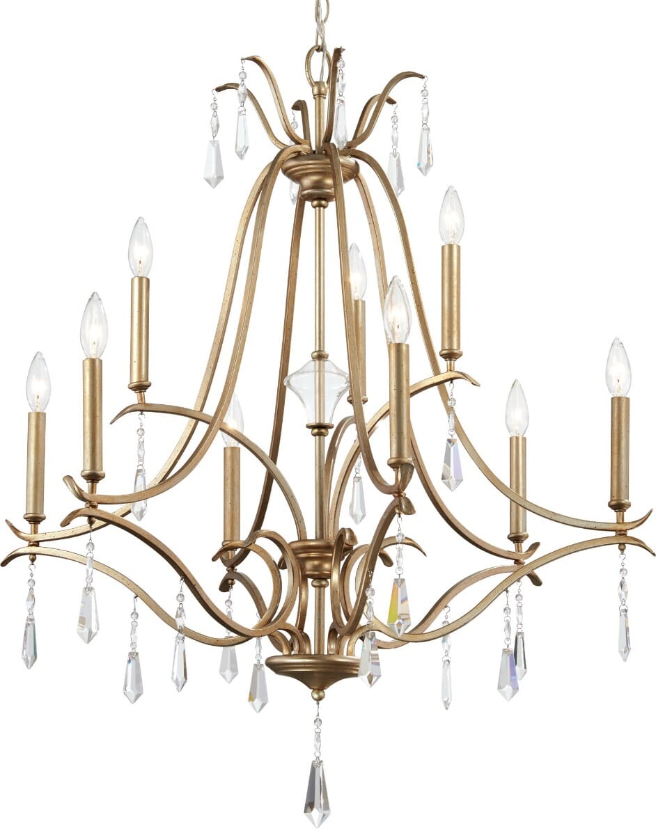 Minka Lavery Laurel Estate 9-Light Chandelier in Brio Gold