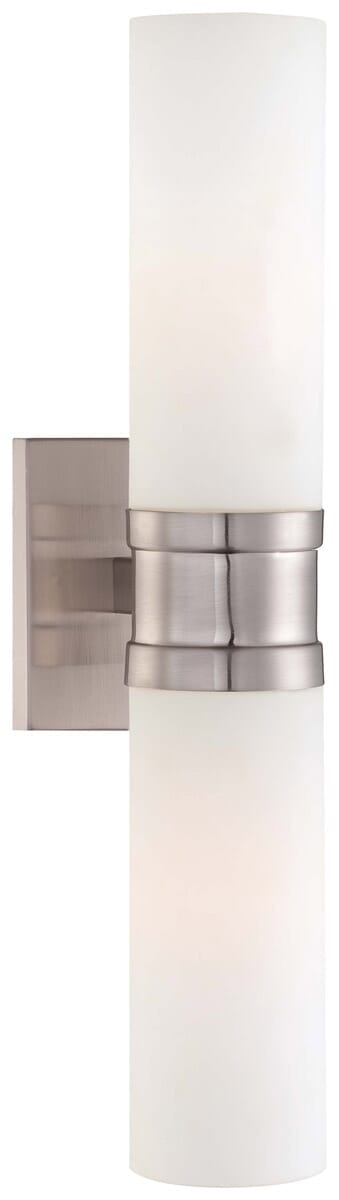 Minka Lavery 2-Light 19" Wall Sconce in Brushed Nickel