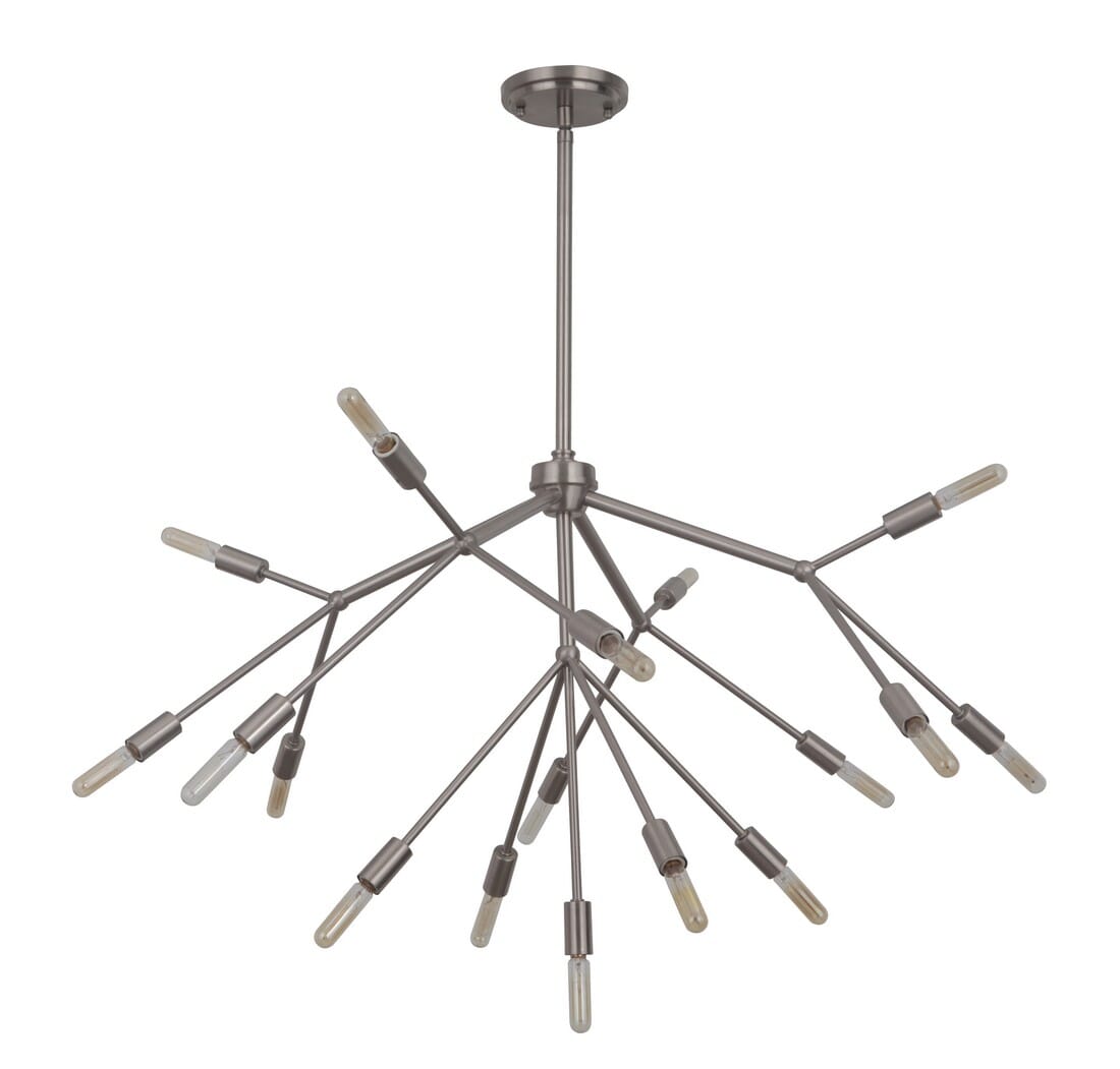 Craftmade Aspen 17-Light Modern Chandelier in Brushed Polished Nickel