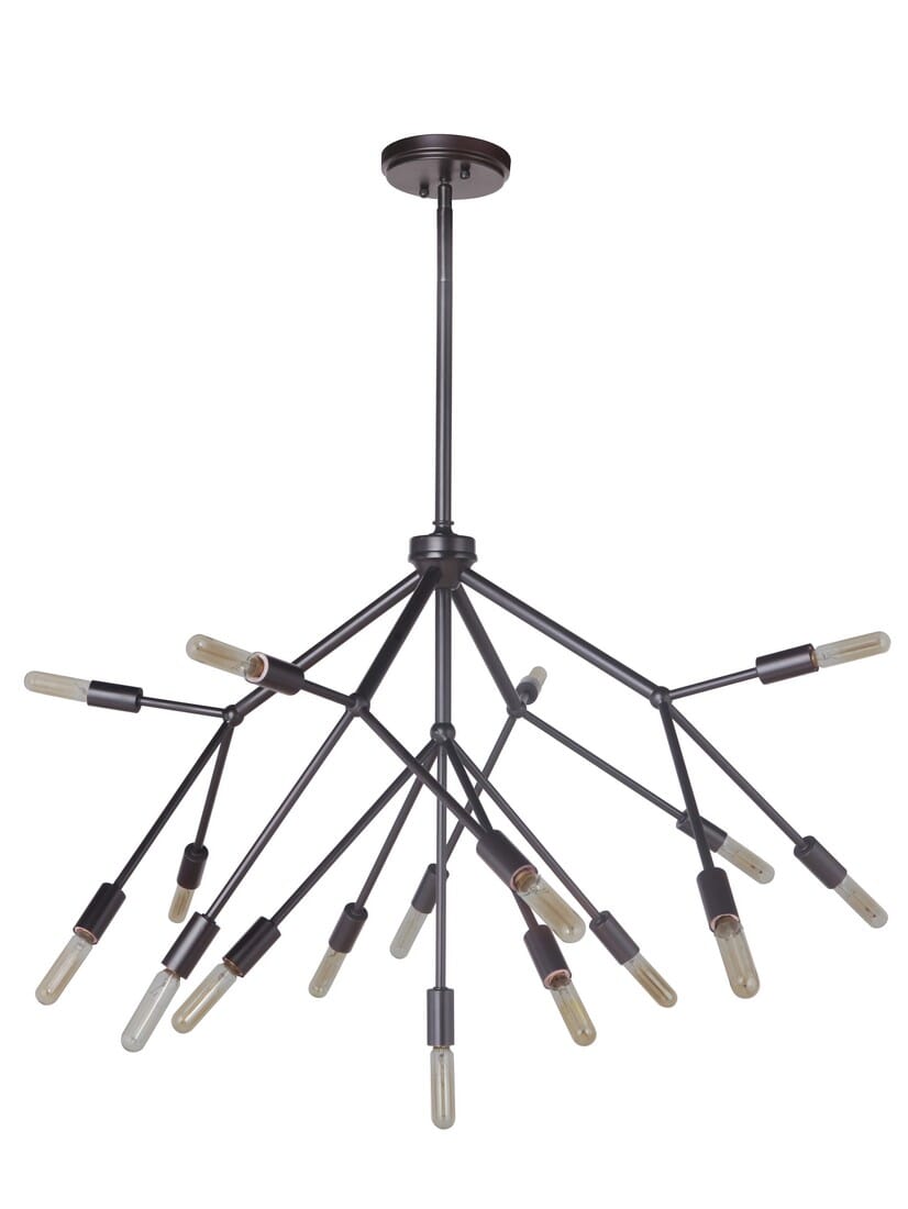 Craftmade Aspen 17-Light Modern Chandelier in Oiled Bronze