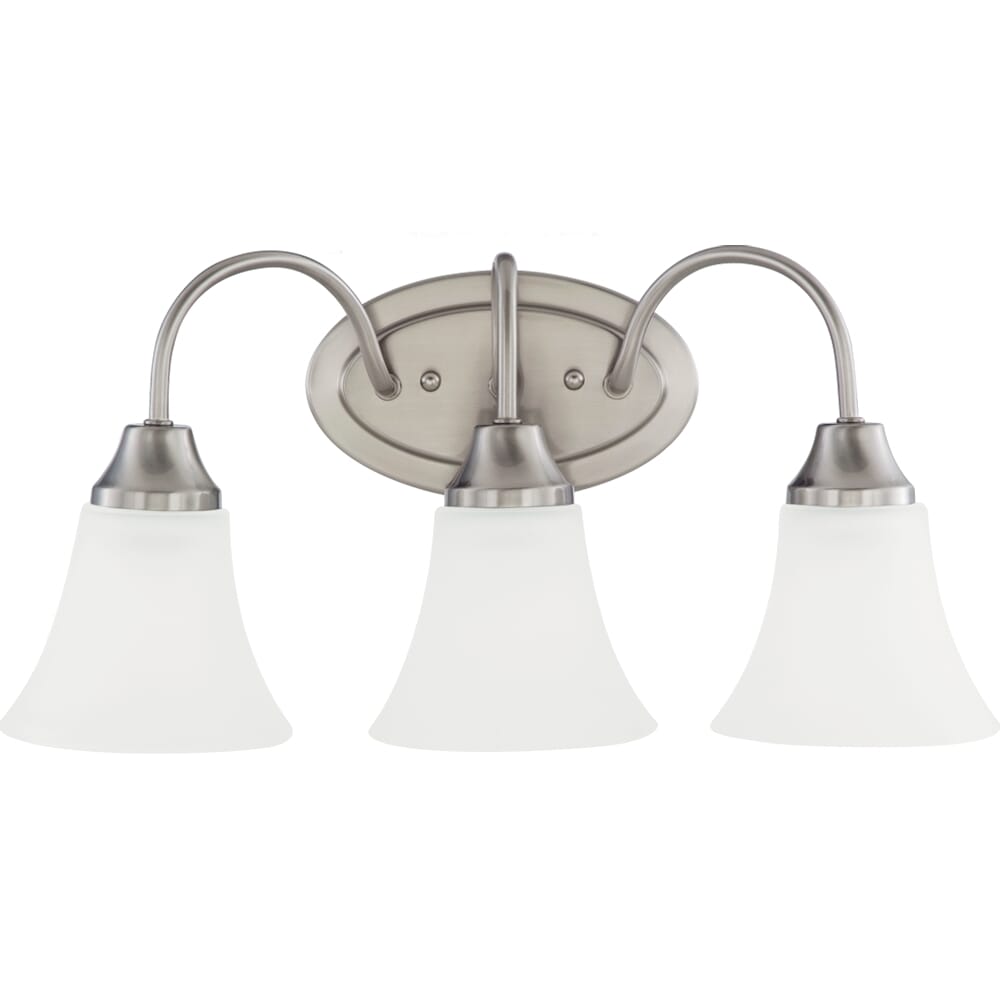 Sea Gull Holman 3-Light 18" Bathroom Vanity Light in Brushed Nickel