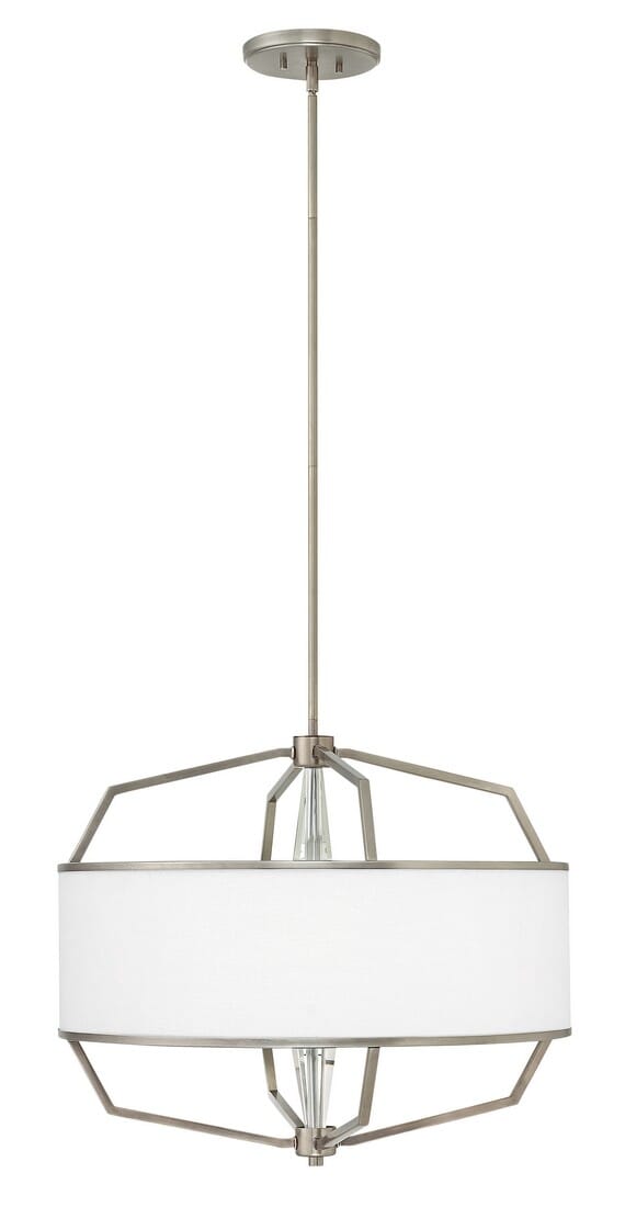 Hinkley Larchmere 4-Light Single Tier Foyer Stem Hung in English Nickel