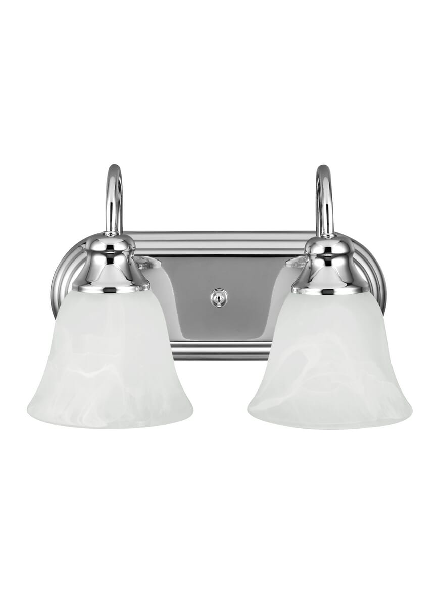 Sea Gull Windgate 2-Light 13" Bathroom Vanity Light in Chrome