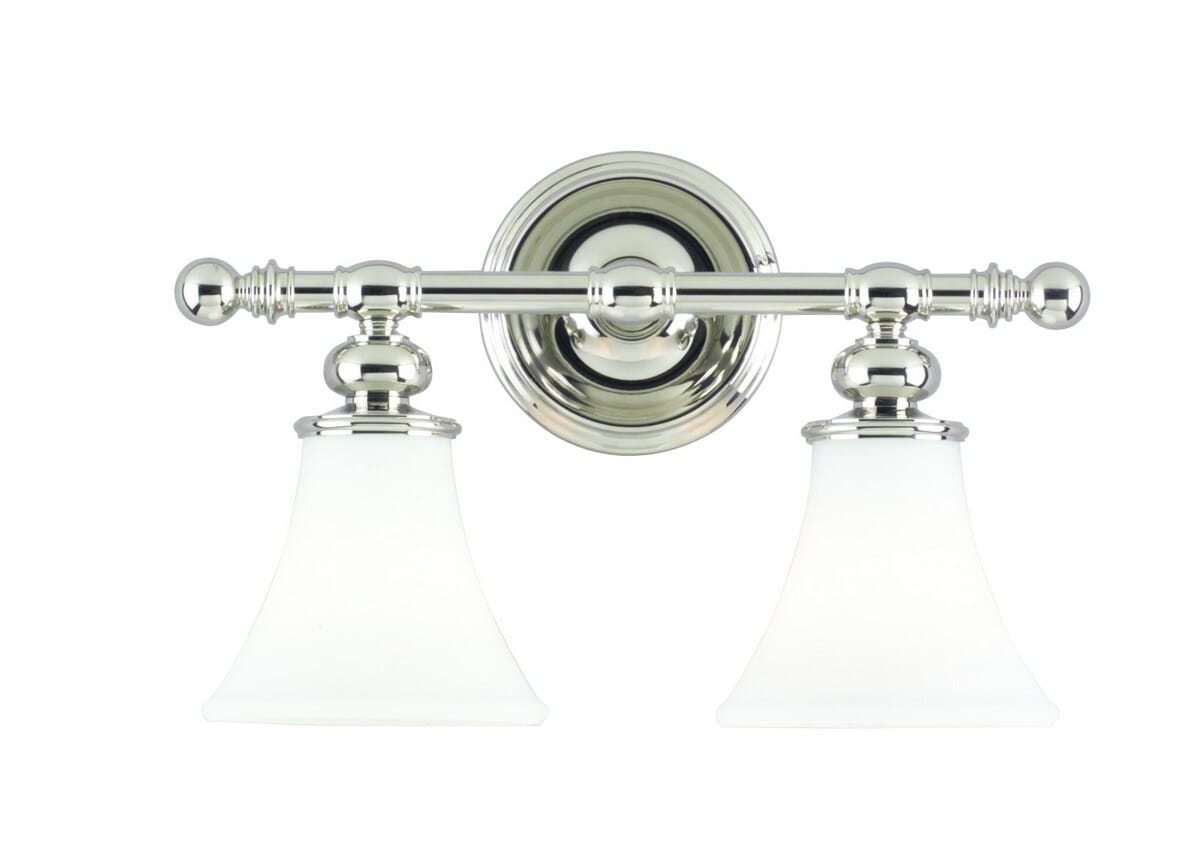 Hudson Valley Weston 2-Light 16" Bathroom Vanity Light in Polished Nickel