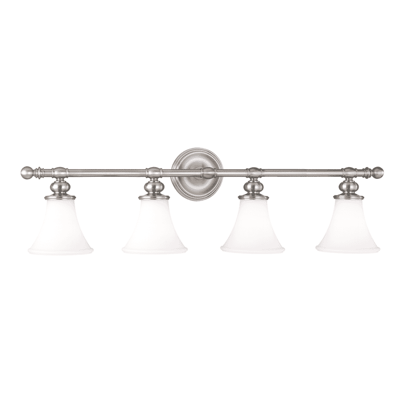 Hudson Valley Weston 4-Light 34" Bathroom Vanity Light in Satin Nickel