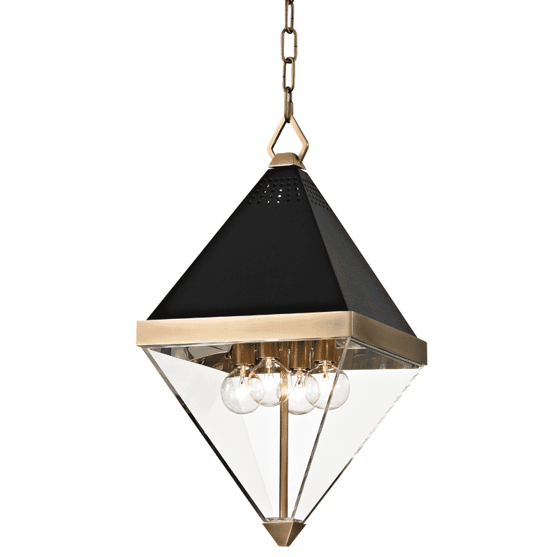 Hudson Valley Coltrane 4-Light 20" Pendant Light in Aged Brass