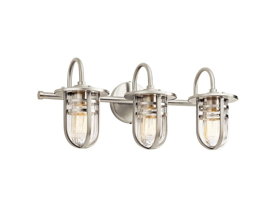 Kichler Caparros 3-Light Bathroom Vanity Light in Brushed Nickel