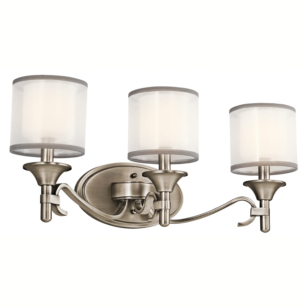 Kichler Lacey 3-Light Bathroom Vanity Light in Antique Pewter