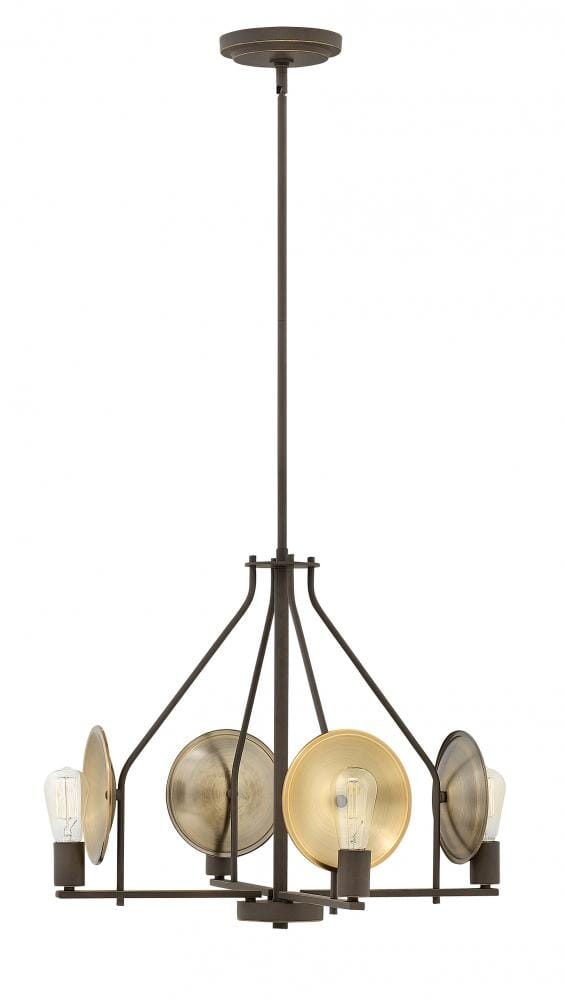 Hinkley Boyer 4-Light Single Tier Chandelier in Oil Rubbed Bronze