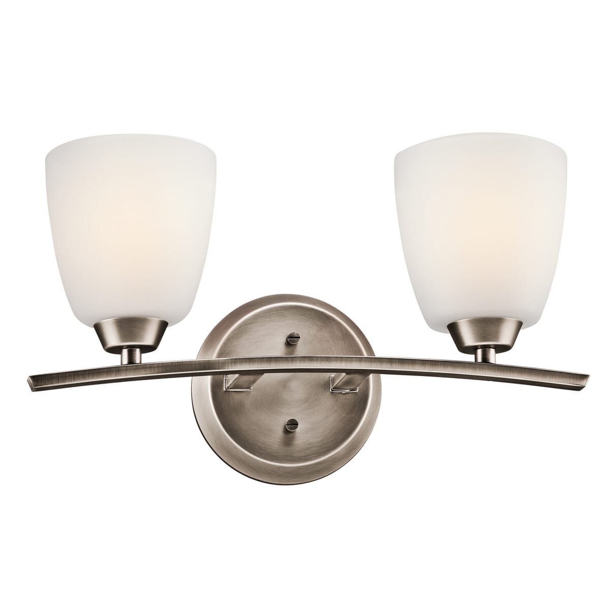 Kichler Granby 2-Light Bathroom Vanity Light in Brushed Pewter