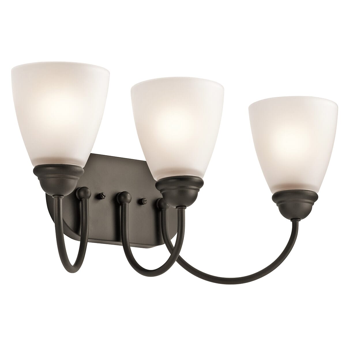 Kichler Jolie 3-Light 3-Arm Bathroom Vanity Light in Olde Bronze