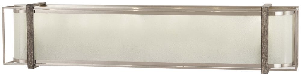 Minka Lavery Tyson's Gate 6-Light 32" Bathroom Vanity Light in Brushed Nickel with Shale Wood