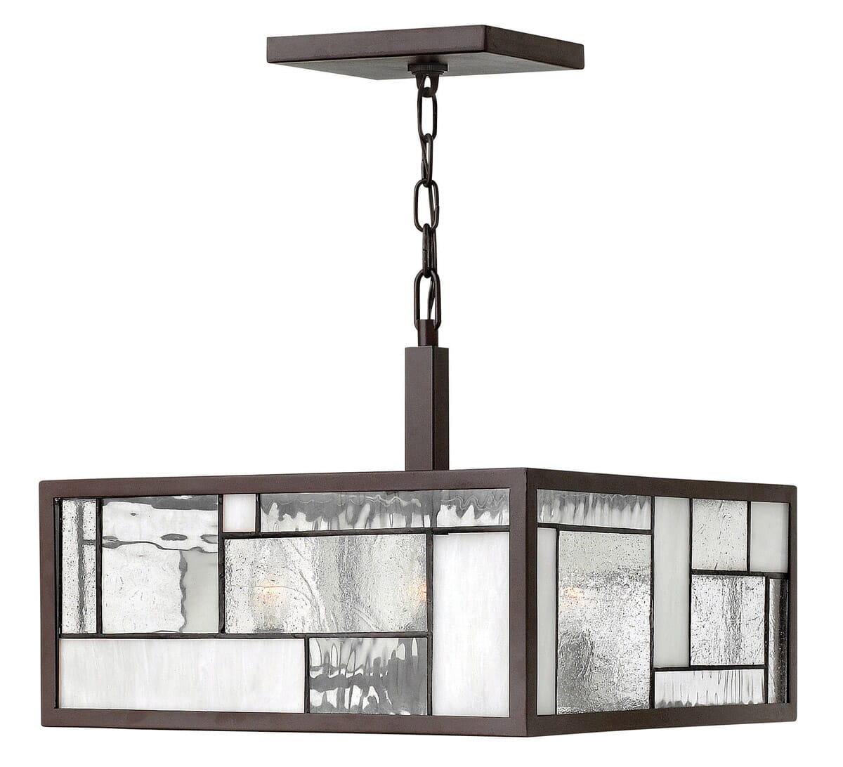 Hinkley Mondrian 4-Light Semi-Flush Ceiling Light in Buckeye Bronze