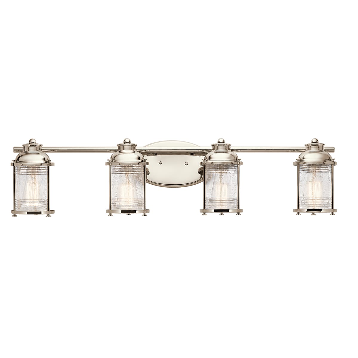 Kichler Ashland Bay 4-Light Bathroom Vanity Light in Polished Nickel