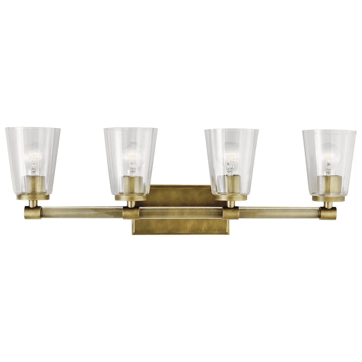 Kichler Audrea Bathroom Vanity Light 4-Light in Natural Brass