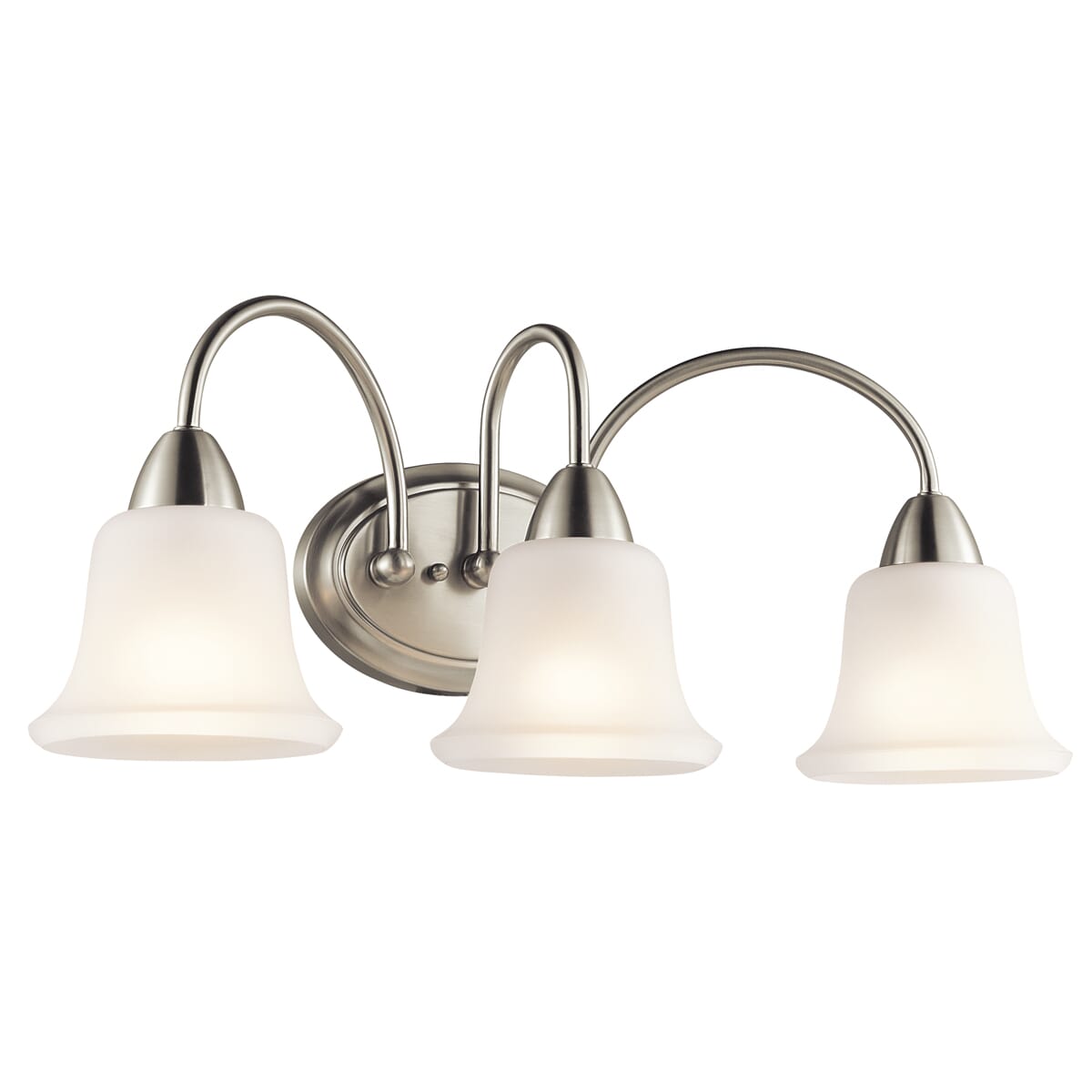 Kichler Nicholson 3-Light Bathroom Vanity Light in Brushed Nickel