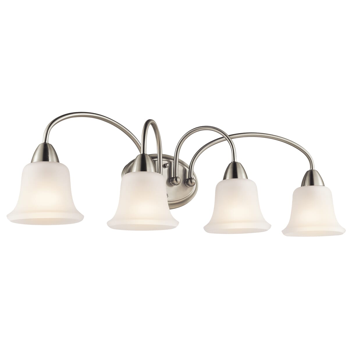Kichler Nicholson 4-Light Bathroom Vanity Light in Brushed Nickel